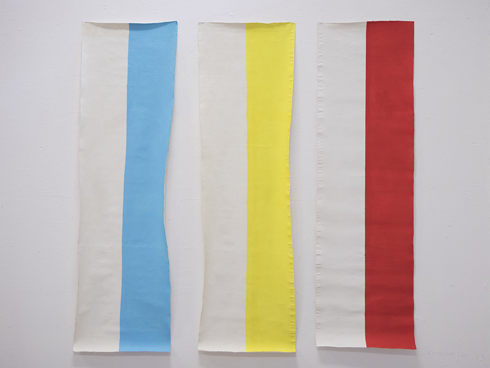 Katarzyna Los - Flagi, 2018 akryl na płótnie