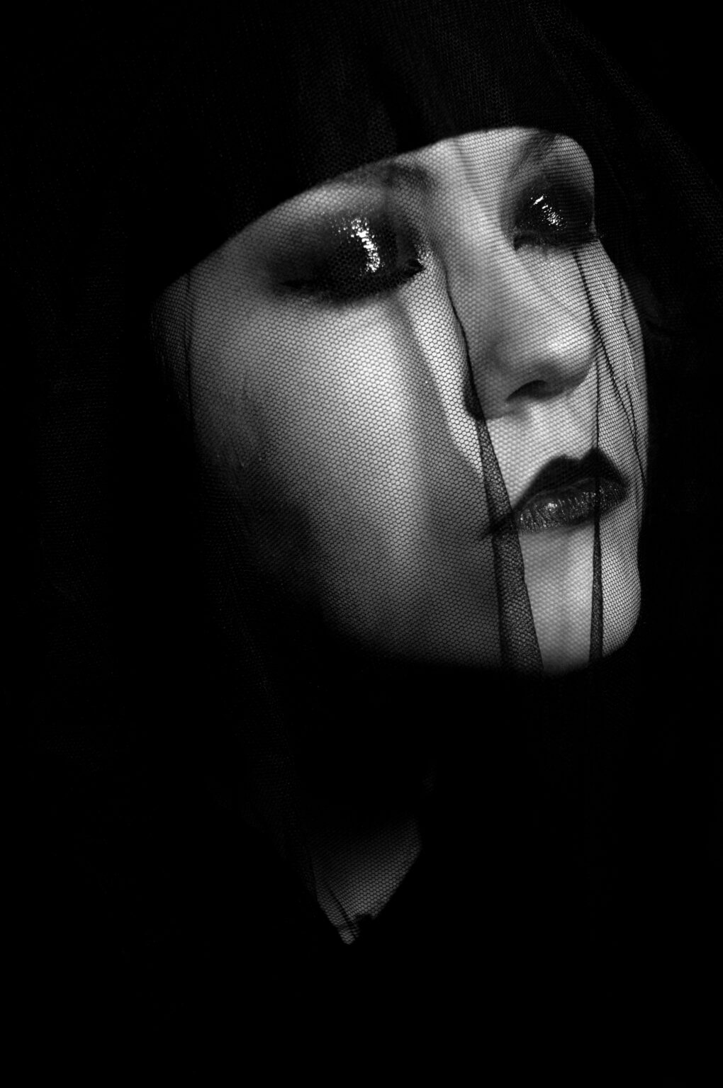 Czarno biała fotografia portretowa