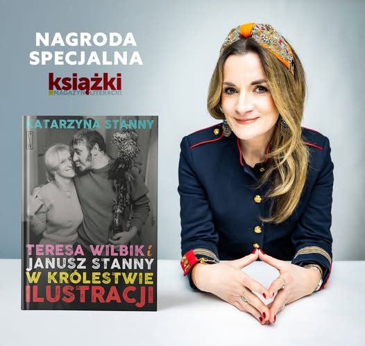 grafika promująca książkę dr Katarzyny Stanny „Teresa Wilbik i Janusz Stanny w królestwie ilustracji”