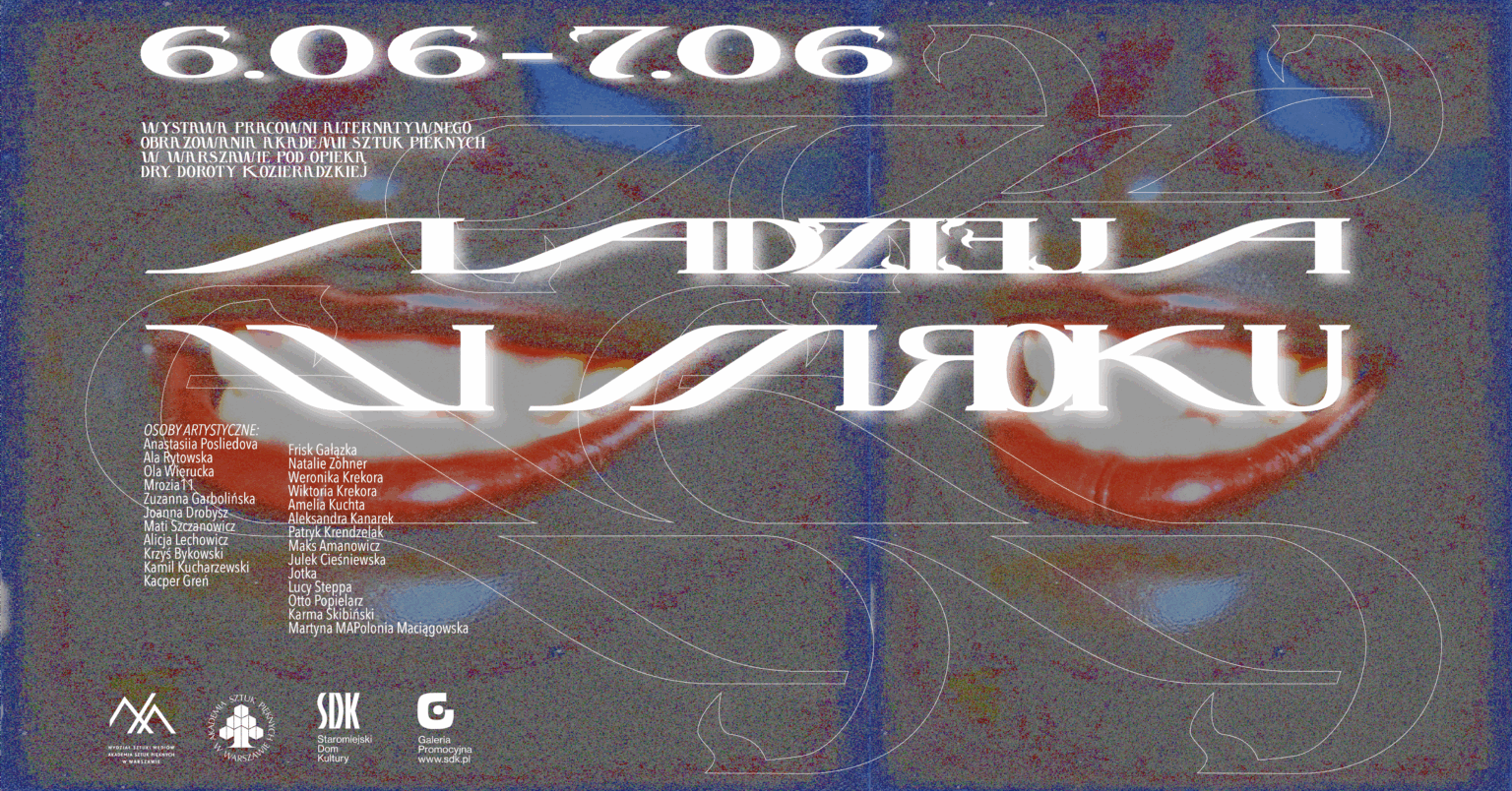 Grafika promująca wystawę Pracowni Alternatywnego Obrazowania “