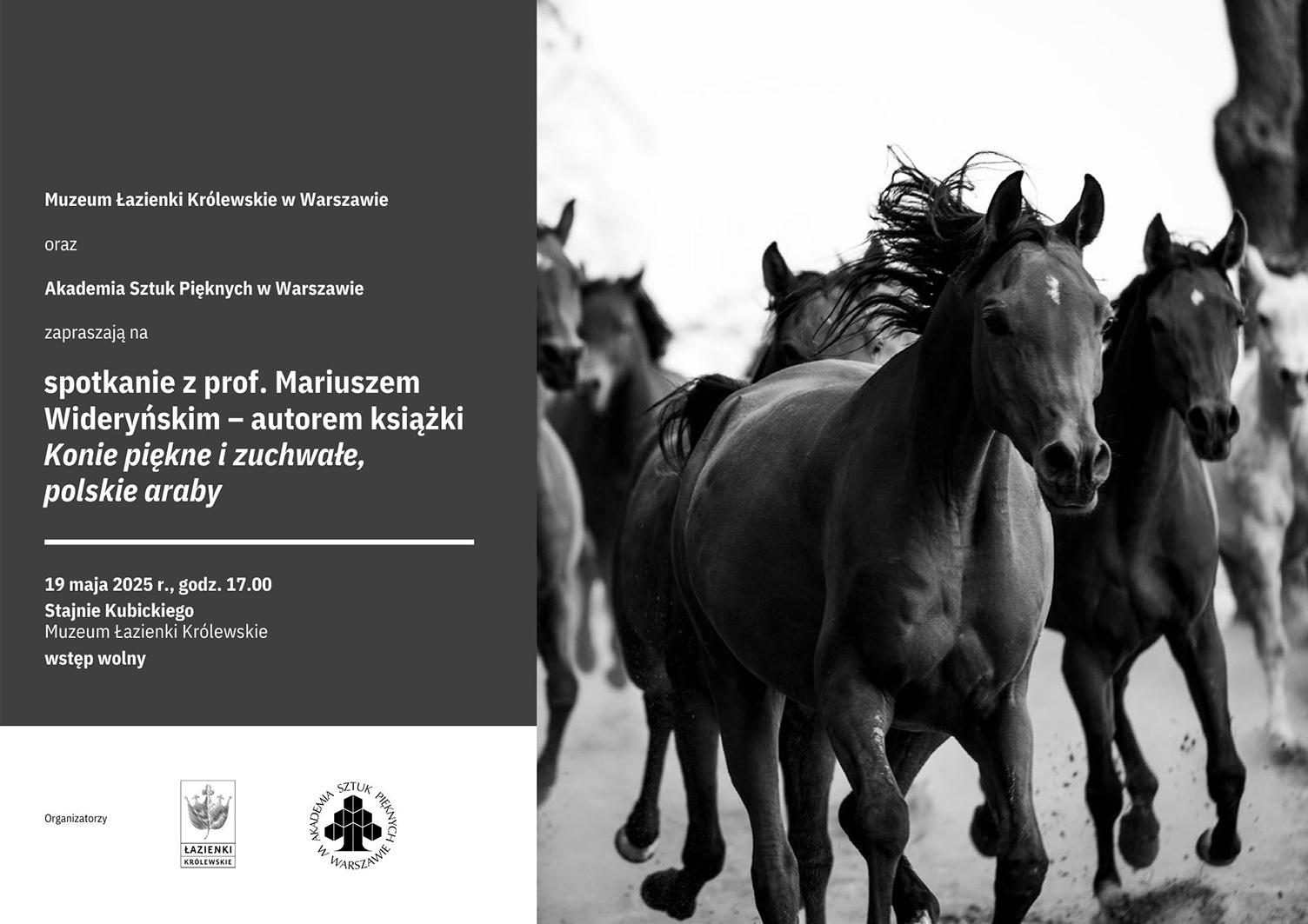 grafika promująca spotkanie z prof. mariuszem Wideryńskim