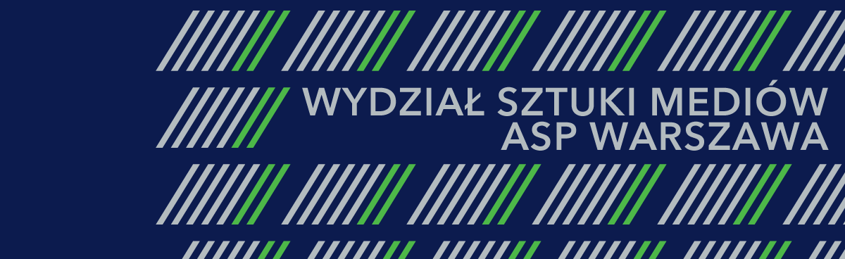 Grafika ogłaszająca zmiany w trybie niestacjonarnych studiów magisterskich na Wydziale Sztuki Mediów.