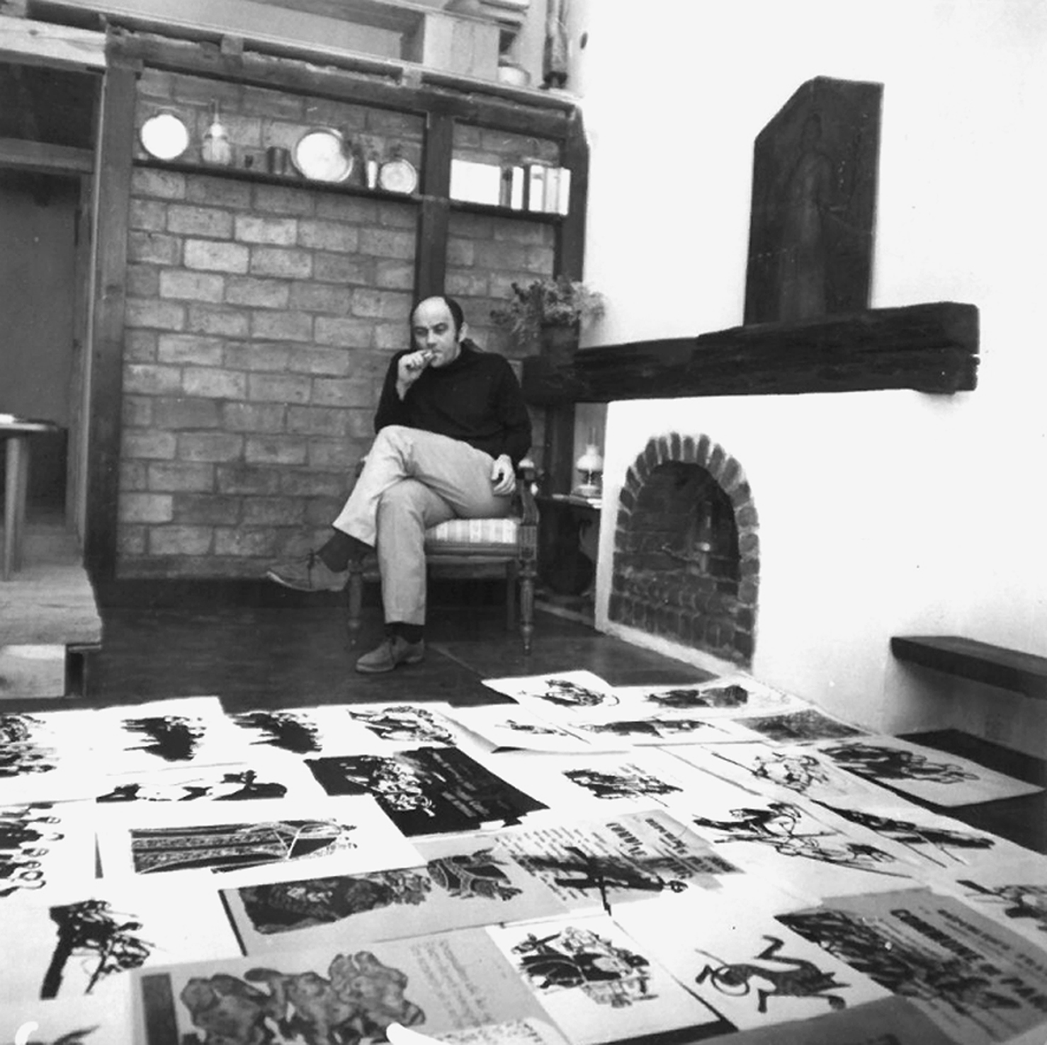 Janusz Stanny w pracowni na ul. Marchlewskiego w Warszawie.