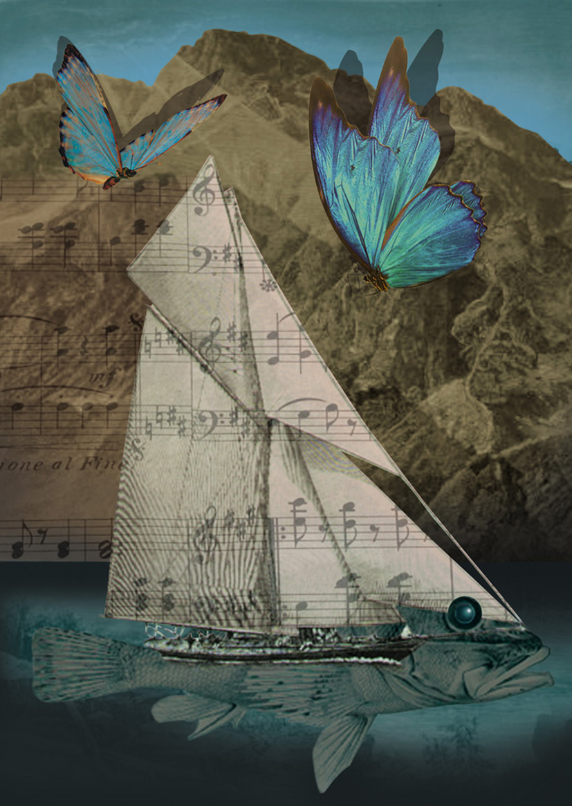 Grafika autorstwa Katarzyny Stanny. Pocztówka dla ZAiKS.