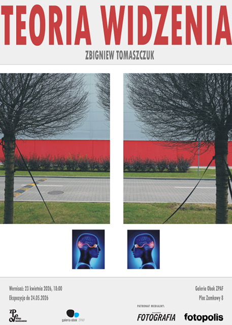 grafika promująca wystawę „Teoria widzenia” dr hab. Zbigniewa Tomaszczuka